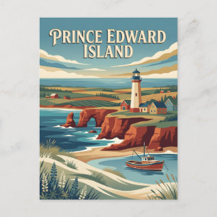 Prince Edward Island Kanada Vintage Reiseposter Postkarte