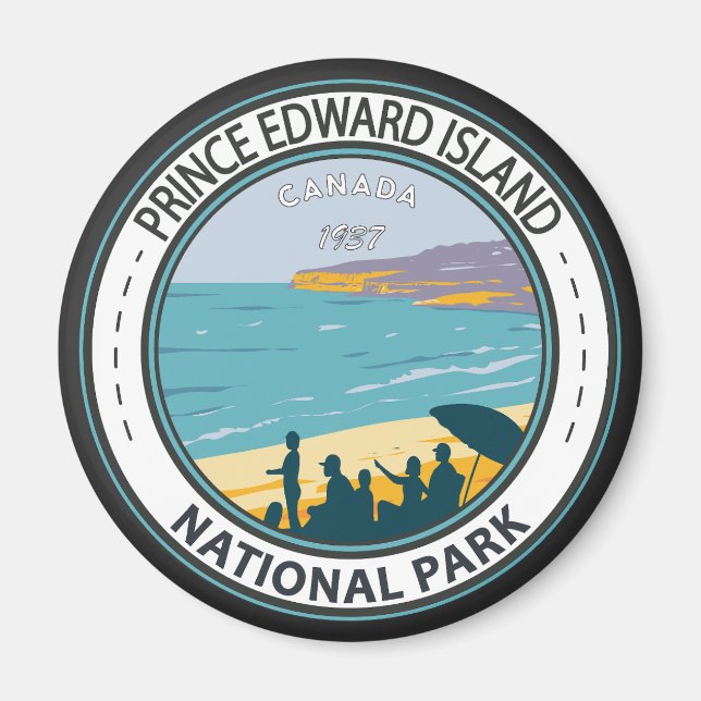 Prince Edward Island National Park Beach Abzeichen Magnet (Vorne)