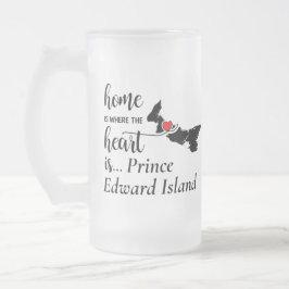 Prince Edward Island Zuhause ist das Herz Mattglas Bierglas