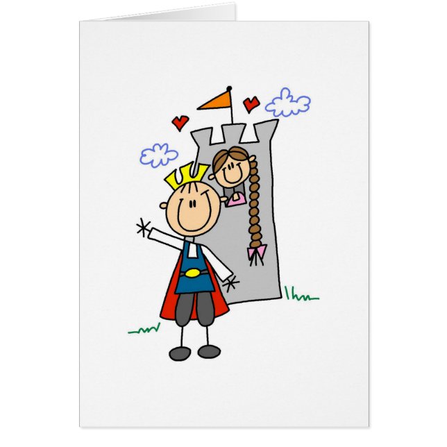 Prince et fille en T-shirts et cadeaux de tour (Devant)