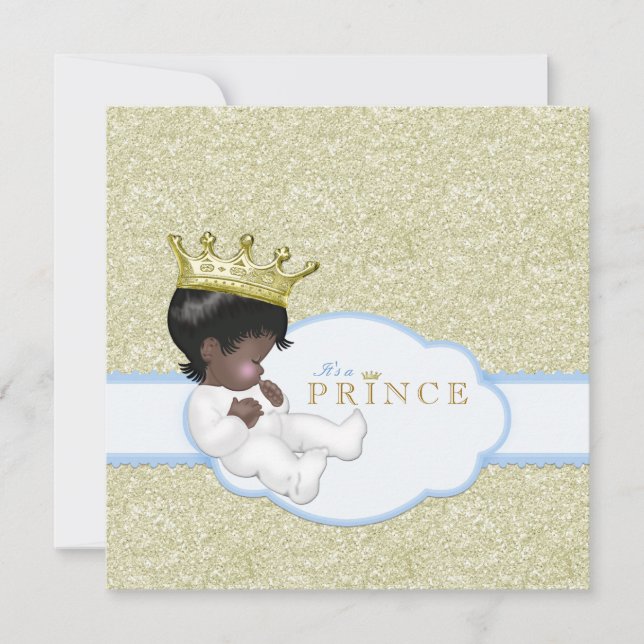 Prince Ethnic Baby Dusche Einladung (Vorderseite)