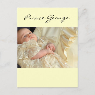 Prince George Christening Postkarte