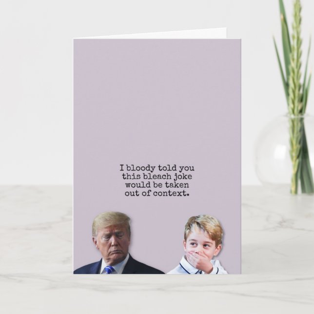 Prince George und Donald Trump-Karte Karte (Vorderseite)