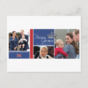 Prince George - William & Kate Postkarte