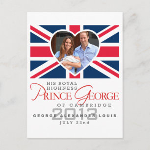 Prince George - William & Kate Postkarte