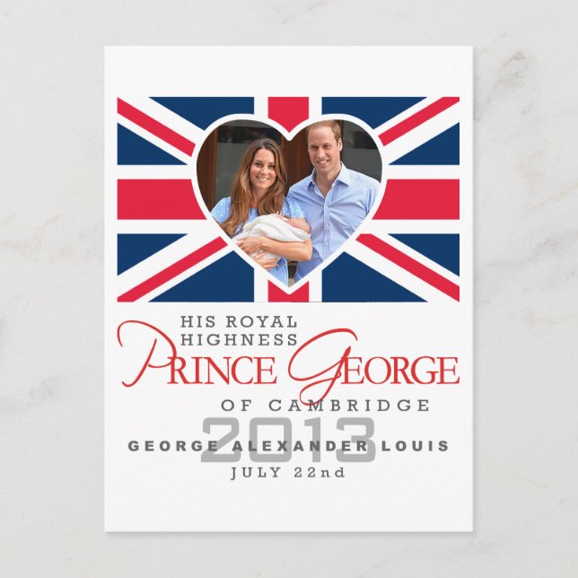 Prince George - William & Kate Postkarte (Vorderseite)