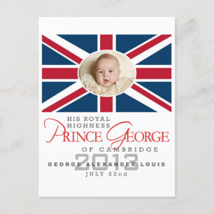 Prince George - William & Kate Postkarte