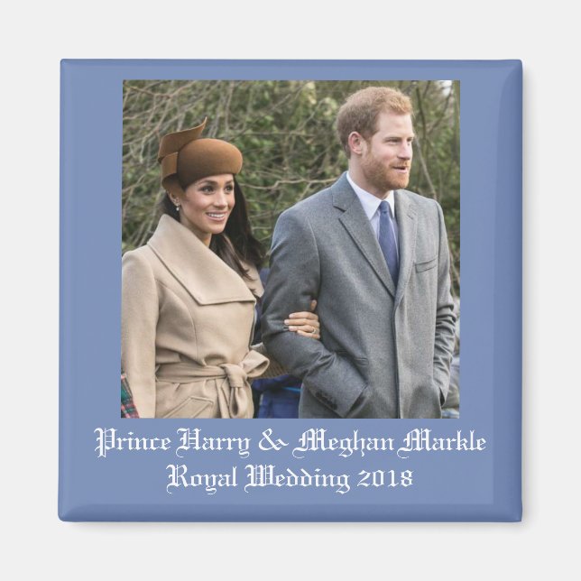 Prince Harry & Meghan Markle Royal Wedding 2018 Magnet (Vorne)