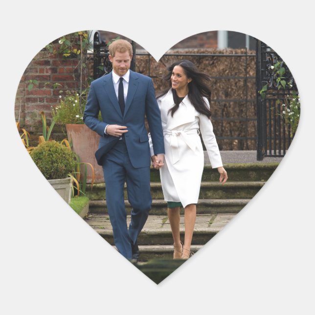 Prince Harry Meghan Markle Royal Wedding Herz-Aufkleber (Vorderseite)