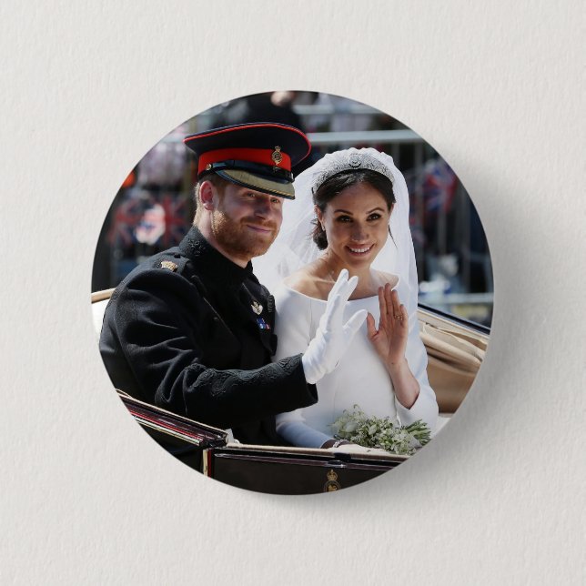 Prince Harry und Meghan Markle Royal Wedding Button (Vorderseite)