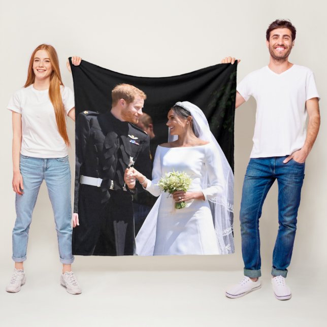 Prince Harry und Meghan Markle Royal Wedding Fleecedecke (Beispiel)