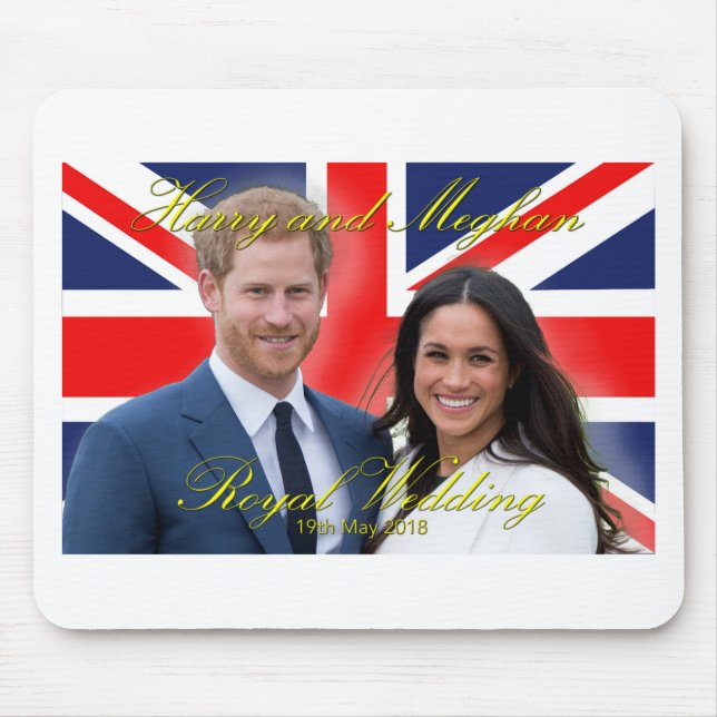 Prince Harry und Meghan Markle Royal Wedding Mousepad (Vorne)