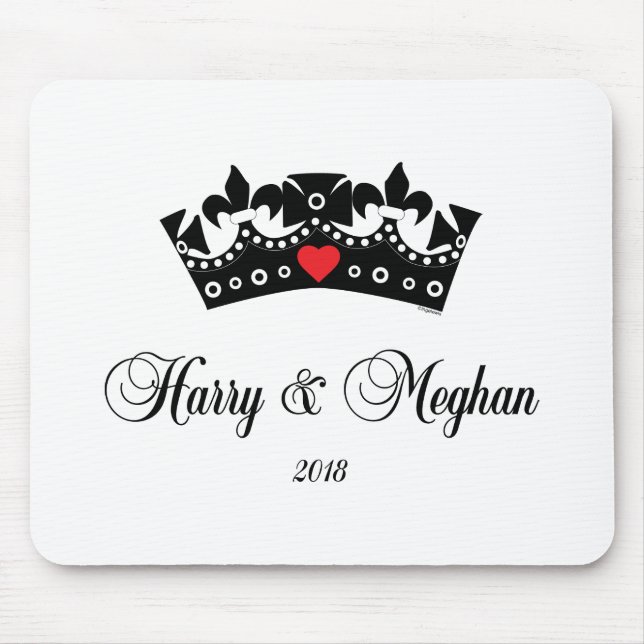 Prince Harry und Meghan Royal Wedding 2018 Heart Mousepad (Vorne)