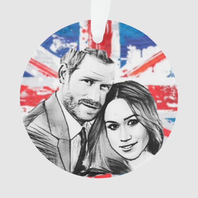 Prince Harry Verlobung Ornament (Vorderseite)