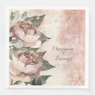 Prince Jardinier Pink Rose Gold Wedding Serviette
