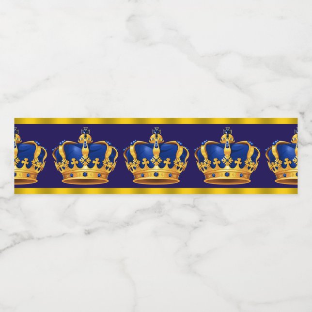 Prince King Crown Water Bottle Labels (Einzelnes Label)
