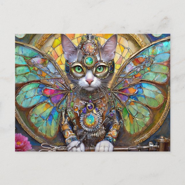 Prince Kitty Cat of the Butterfly Wing Brigade Postkarte (Vorderseite)