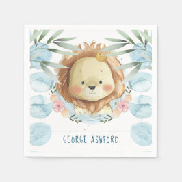 Prince Lion Illustration Personalisiert Serviette