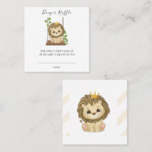 Prince Lion Swing Diaper Raffle Baby Dusche
