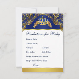 Prince Predictions for Baby and Advice for Eltern Hinweiskarte