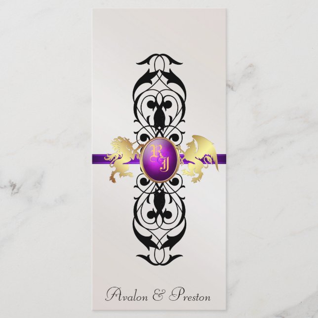 Prince & Princess Lila Jewel Wedding Programm (Vorderseite)
