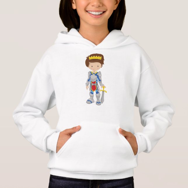 Prince, Roi, Chevalier, Couronne, Épée, Cheveux Br (Devant)