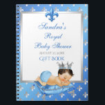 Prince Royal Baby Blue & Silver Pillow Gift Guest Notizblock<br><div class="desc">Baby Blue & Silber Farbschema für Ihre Royal Little Prince Baby Dusche,  Geburtstag und mehr. Weitere passende Artikel finden Sie in der Royal Prince Collection.</div>