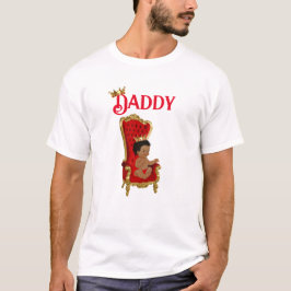 Prince Throne Red Gold African American Baby Boy T-Shirt