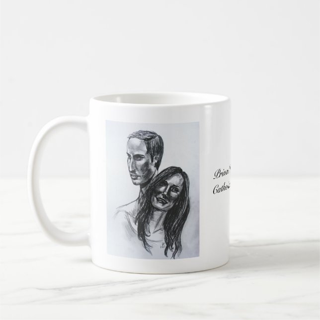Prince William et tasse de Catherine Middleton (Gauche)