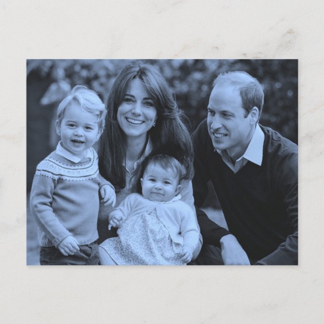 Prince William family Dec 2015 Postkarte (Vorderseite)