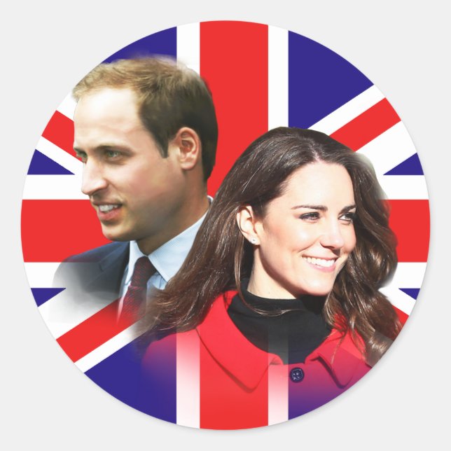 Prince William & Kate Middleton Stickers (Vorderseite)