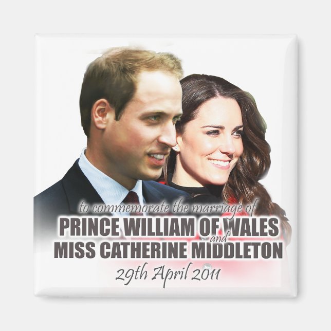Prince William & Kate Royal Wedding Magnet (Vorne)