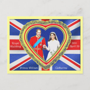 Prince William und Catherine Royal Wedding Postkarte