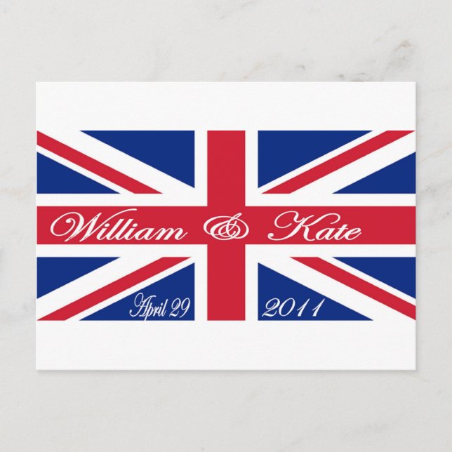 Prince William und Kate Postkarte (Vorderseite)