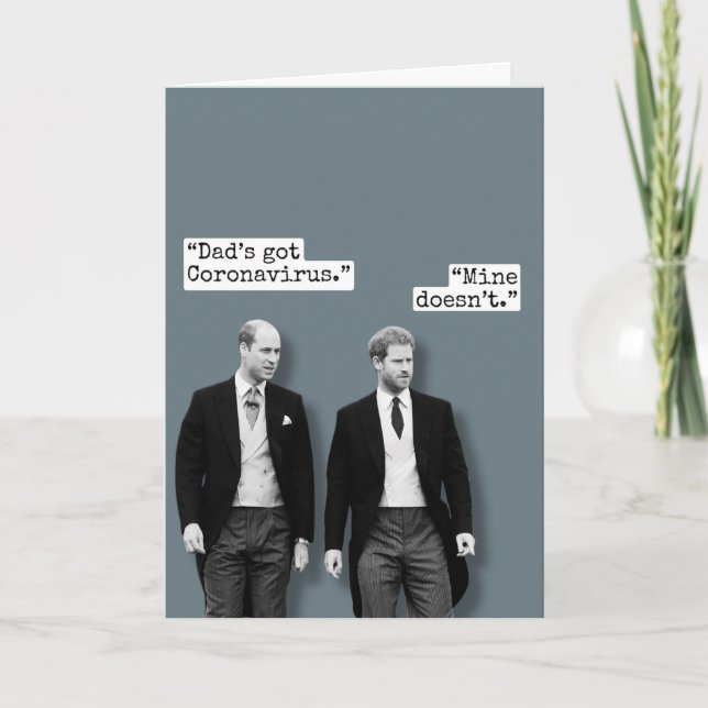Prince William und Prince Harry - lustige Karte (Vorderseite)