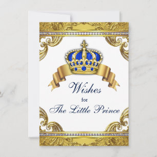 Prince wünscht sich Baby Boy Baby Dusche Hinweiskarte