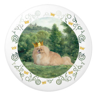 Princely Pekingese Keramikknauf