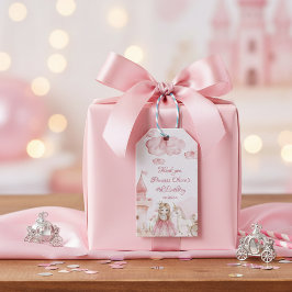 Princess 4th birthday Pink Castle Unicorn Party  Geschenkanhänger