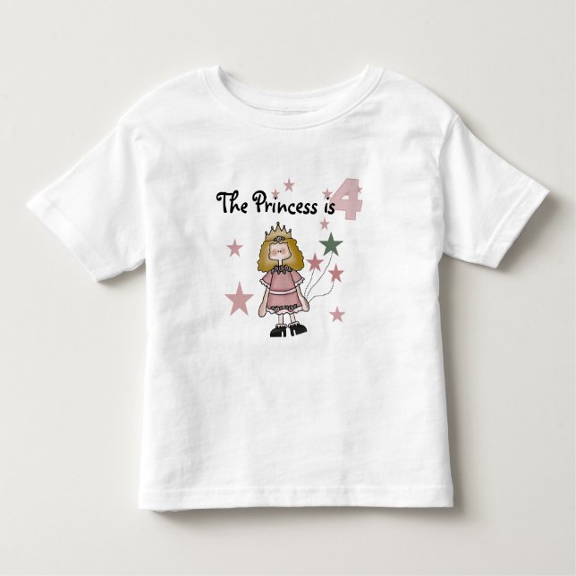 Princess 4th Birthday Tshirts et cadeaux (Devant)