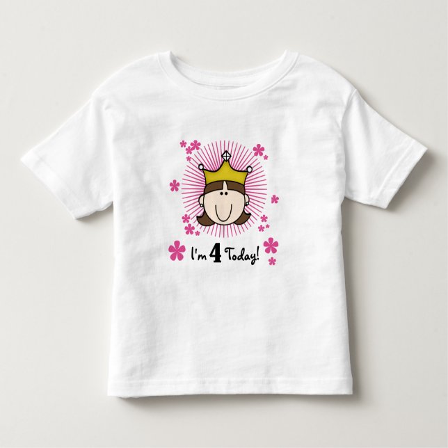 Princess 4th Birthday Tshirts et cadeaux (Devant)