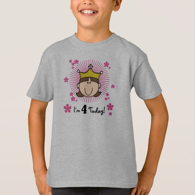 Princess 4th Birthday Tshirts et cadeaux (Devant)