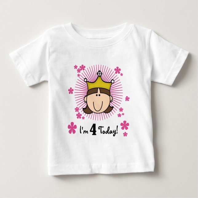 Princess 4th Birthday Tshirts et cadeaux (Devant)