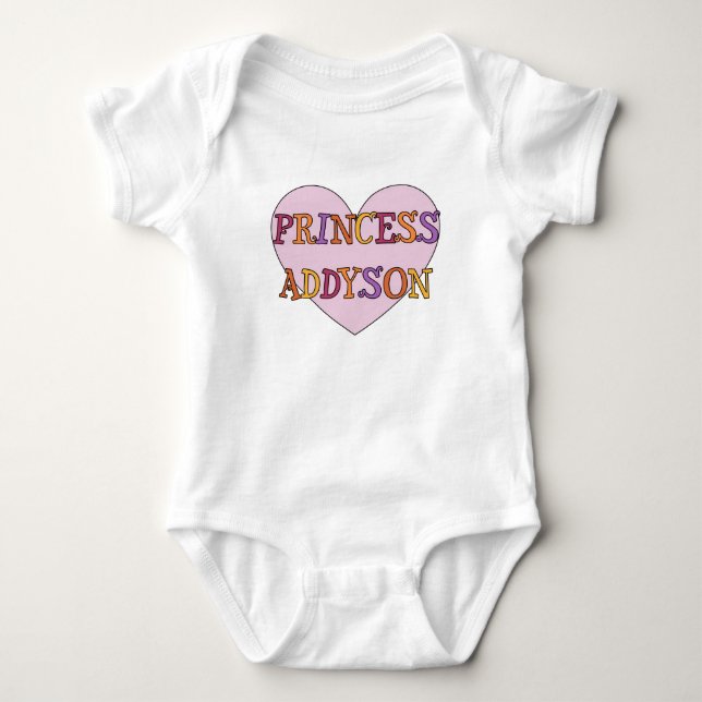 Princess Addyson Baby Gift Strampler (Vorderseite)