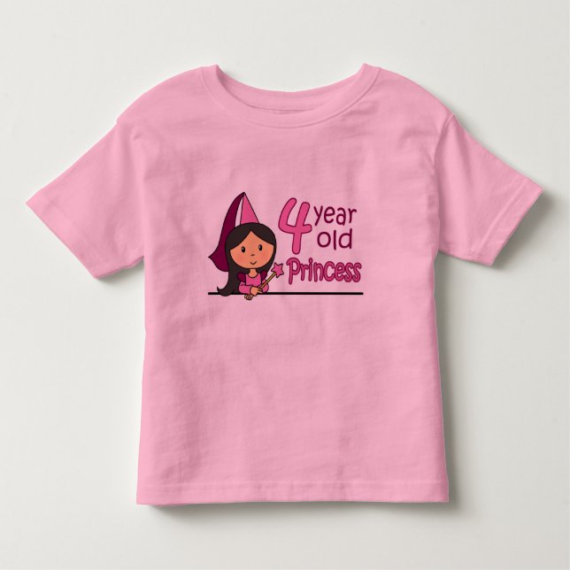 Princess Age 4 Kleinkind T-shirt (Vorderseite)