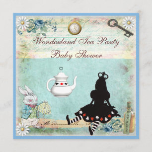 Princess Alice im Wunderland Baby Dusche Tee Party Einladung