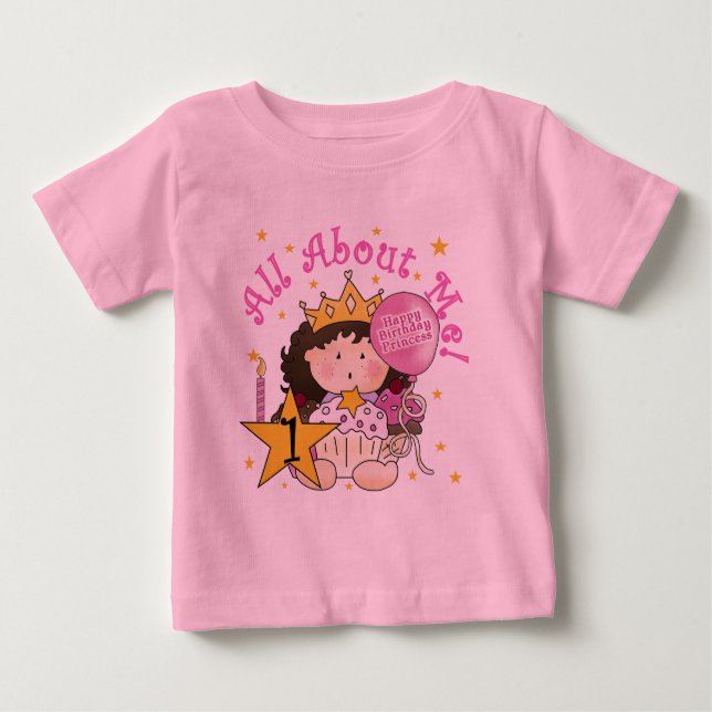 Princess All About Me 1st Birthday Tshirts (Devant)