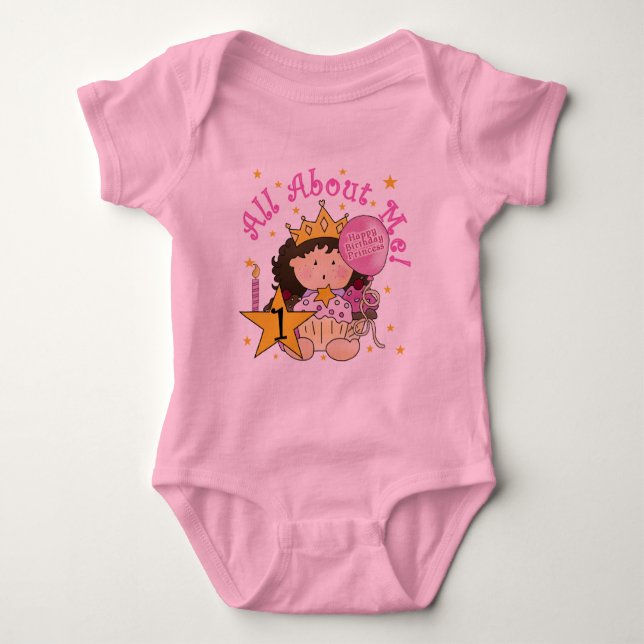 Princess All About Me 1st Birthday Tshirts (Devant)