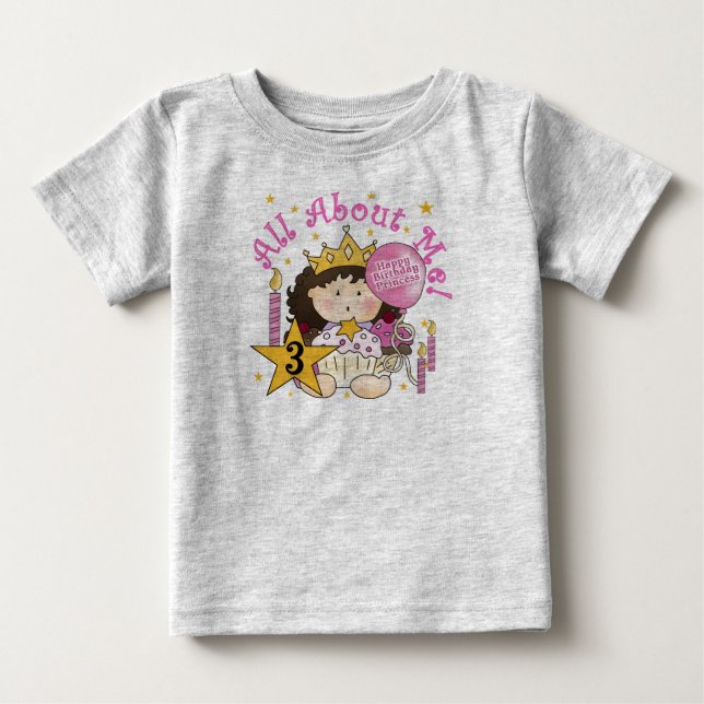 Princess All About Me 3e Anniversaire Tshirts (Devant)