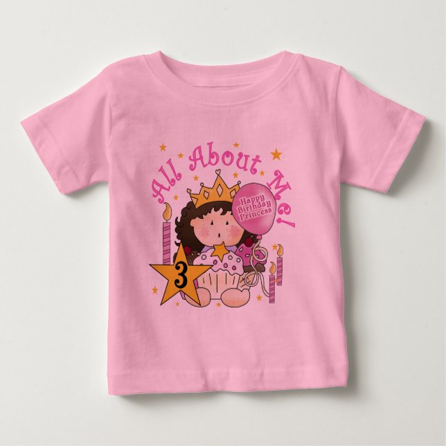 Princess All About Me 3e Anniversaire Tshirts (Devant)