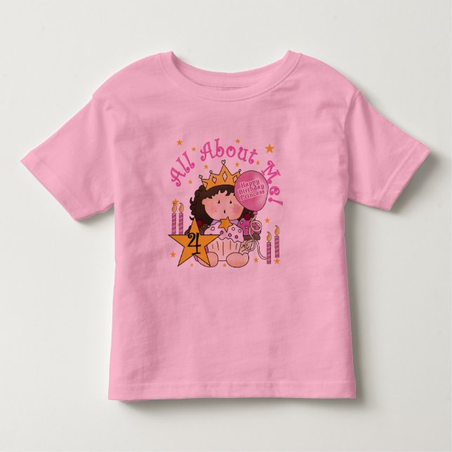 Princess All About Me 4th Birthday Tshirts (Devant)